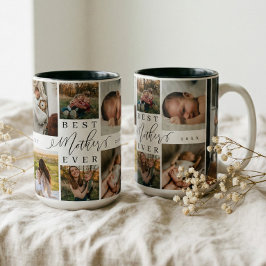 Taza Bicolor La mejor madre de todos los tiempos | Collage de f