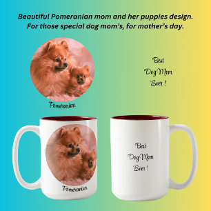 Taza Bicolor ¡La mejor madre del perro! Pomerano
