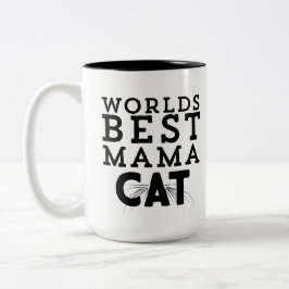 Taza Bicolor La mejor mamá Cat de los mundos