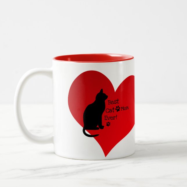Taza Bicolor La mejor mamá de gato (Izquierda)
