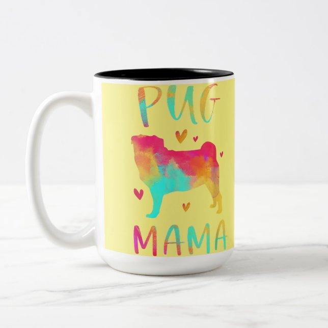 Taza Bicolor La mejor mamá de Pug (Izquierda)