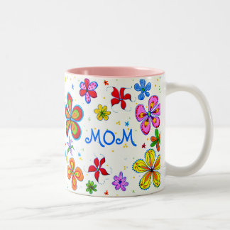 Taza Bicolor La mejor mamá del mundo ilustrada