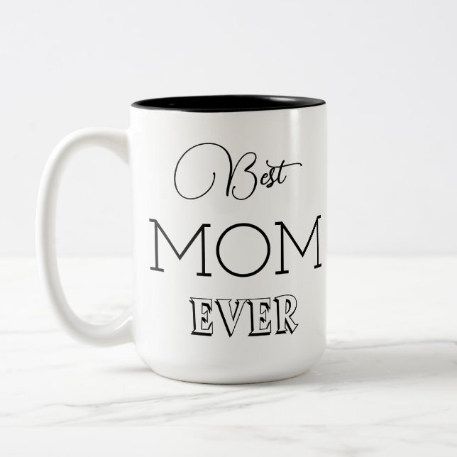 Taza Bicolor La mejor mamá moderna de moda (Izquierda)