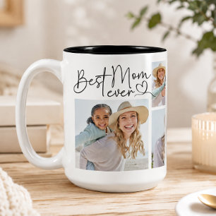 Taza Bicolor La Mejor Mamá Personalizada con Foto