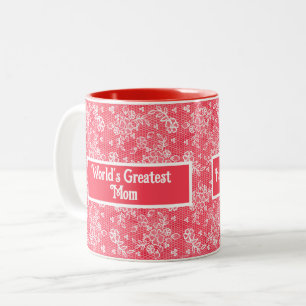 Taza Bicolor La mejor mamá-roja del mundo con un blanco moreno