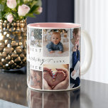 Taza Bicolor La mejor mami de la historia | Collage de fotos de<br><div class="desc">Envía un hermoso regalo personalizado del día de la madre a tu madre que ella apreciará. Collage especial de fotos familiares del día del padre para mostrar tus fotos familiares y recuerdos especiales. Nuestro diseño presenta un sencillo diseño de cuadrícula de 8 fotos con "Mejor Mommy Ever" diseñado en un...</div>