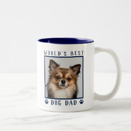 Taza Bicolor La mejor pintura de papá perro del mundo imprimió 