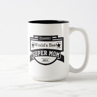 Taza Bicolor La mejor supermamá del mundo personaliza el amor a