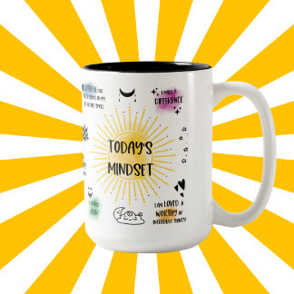 Taza Bicolor La mentalidad Inspiradora de hoy