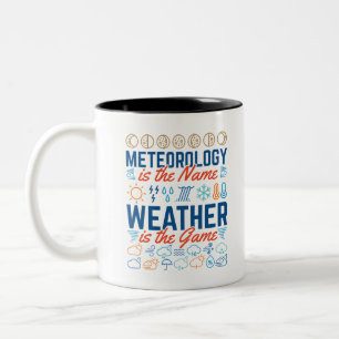 Taza Bicolor La meteorología es el nombre que el tiempo es el 