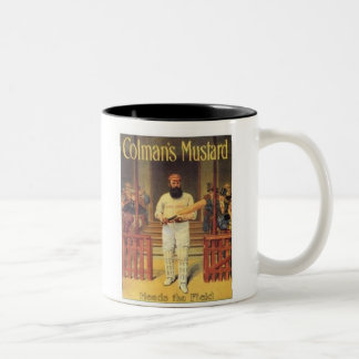Taza Bicolor La mostaza de Colman vieja dirige el críquet A