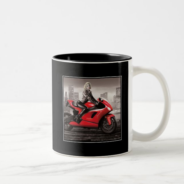 Taza Bicolor La motocicleta de Marilyn (Derecha)