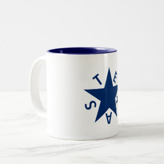Taza Bicolor La Mug De Zavala (Bandera de la República de Texas