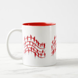 Taza Bicolor La música es la clave del amor