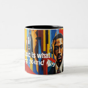 Taza Bicolor La música es lo que suenan los sentimientos