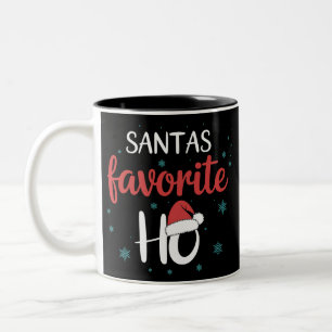 Taza Bicolor La Navidad favorita de Santa Ho coincidente con la