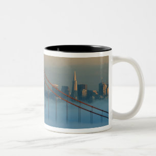 Taza Bicolor La niebla atraviesa la bahía de San Francisco