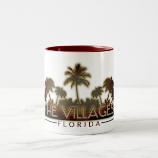 Taza Bicolor La nube de palmeras de los pueblos de Florida