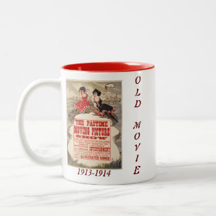 Taza Bicolor La pasión que mueve al viejo Poster de cine Mug