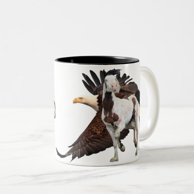Taza Bicolor La peluca "Freedom Flight" de Stallion Shaman  (Anverso derecho)