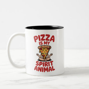 Taza Bicolor La pizza es mi animal espiritual