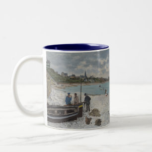 Taza Bicolor La playa de Sainte-Adresse - Claude Monet