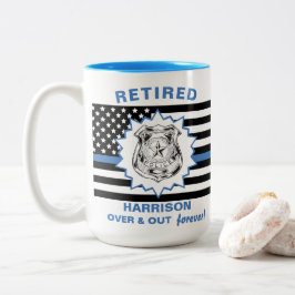 Taza Bicolor La Policía Retirada Acaba Con La Línea Azul Y Se E