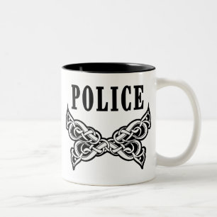 Taza Bicolor La policía tatúa
