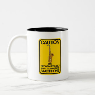Taza Bicolor La precaución puede empezar a hablar espontáneamen