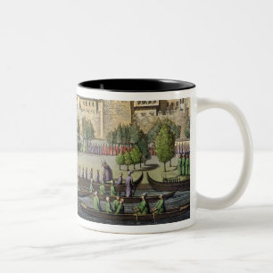 Taza Bicolor La presentación del almirante al sultán, pla