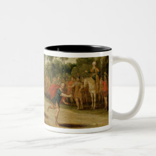 Taza Bicolor La raza de Atalanta y de Hippomenes (aceite en el