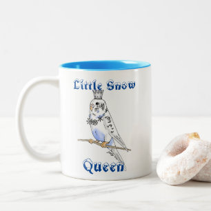 Taza Bicolor La reina de la nieve pequeña Budgie Mug