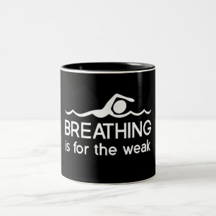 Taza Bicolor La respiración está para el débil