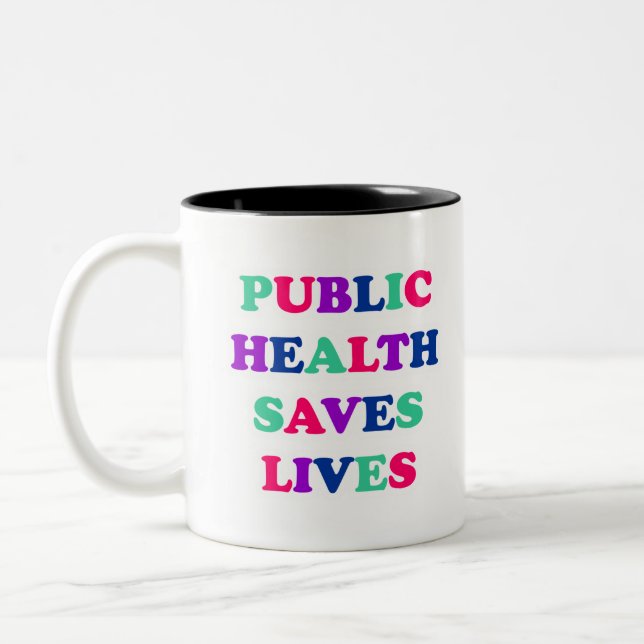 Taza Bicolor La salud pública salva vidas (Izquierda)