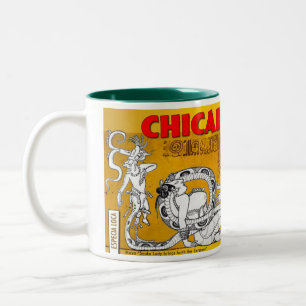 Taza Bicolor La "señora de la serpiente produce la serpiente "