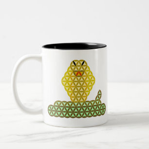 Taza Bicolor La serpiente de la vida - Animales sagrados, A01