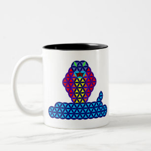 Taza Bicolor La serpiente de la vida - Animales sagrados, A02,