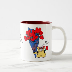 TAZA BICOLOR LA TARJETA DEL DÍA DE SAN VALENTÍN DEL AMANTE DE