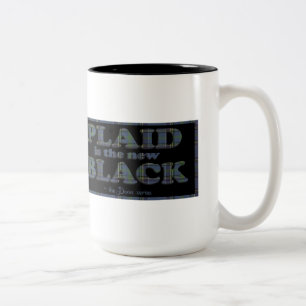 Taza Bicolor La tela escocesa es el nuevo negro