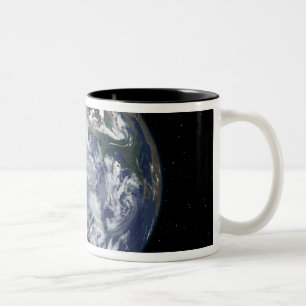 Taza Bicolor La tierra completamente encendida se centró en el