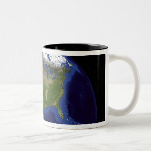 Taza Bicolor La tierra de mármol azul 4 de la generación