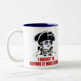 Taza Bicolor La UE 1776 de George Washington Brexit señala las
