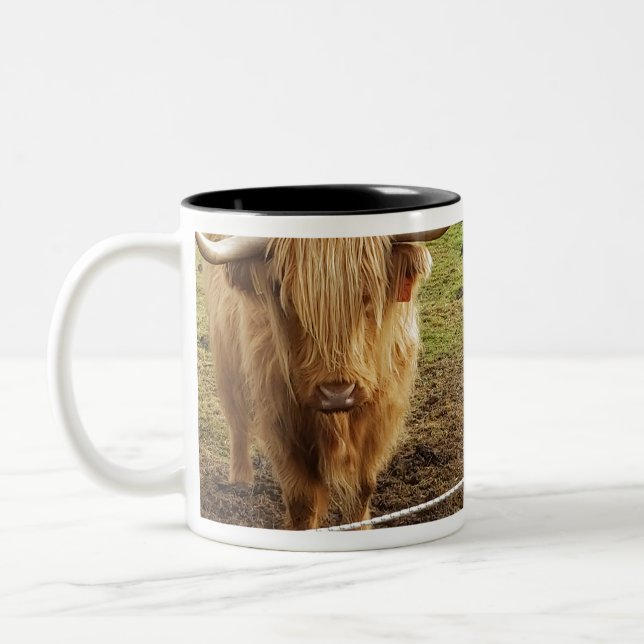 Taza Bicolor La vaca Highland (Izquierda)