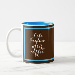 Taza Bicolor La vida comienza después del café