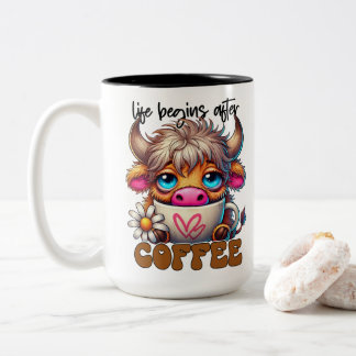 Taza Bicolor La vida comienza después del café
