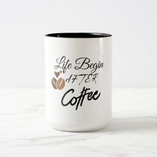 Taza Bicolor La vida comienza después del café