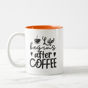 Taza Bicolor La vida comienza después del café