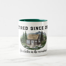 Taza Bicolor La vida de jubilación es mejor en el senderismo de