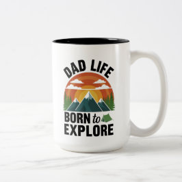 Taza Bicolor La Vida De Papá Nacida Para Explorar