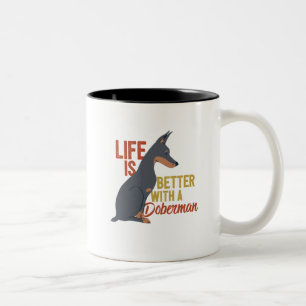 Taza Bicolor La vida divertida de los amantes del perro es mejo